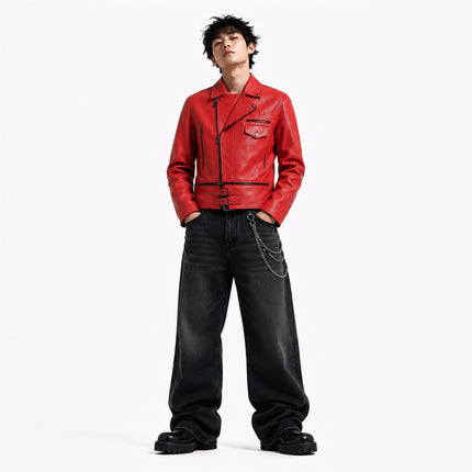 Red Horizon Biker Jacket
