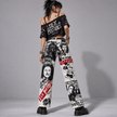 Frayed Fusion Denim Printed Jeans A