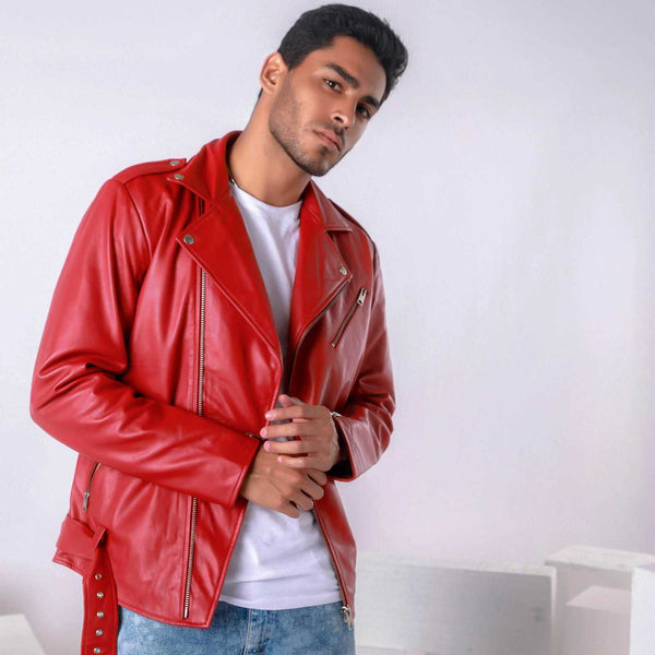 BRANDY ALEXANDER LEATHER BIKER JACKET