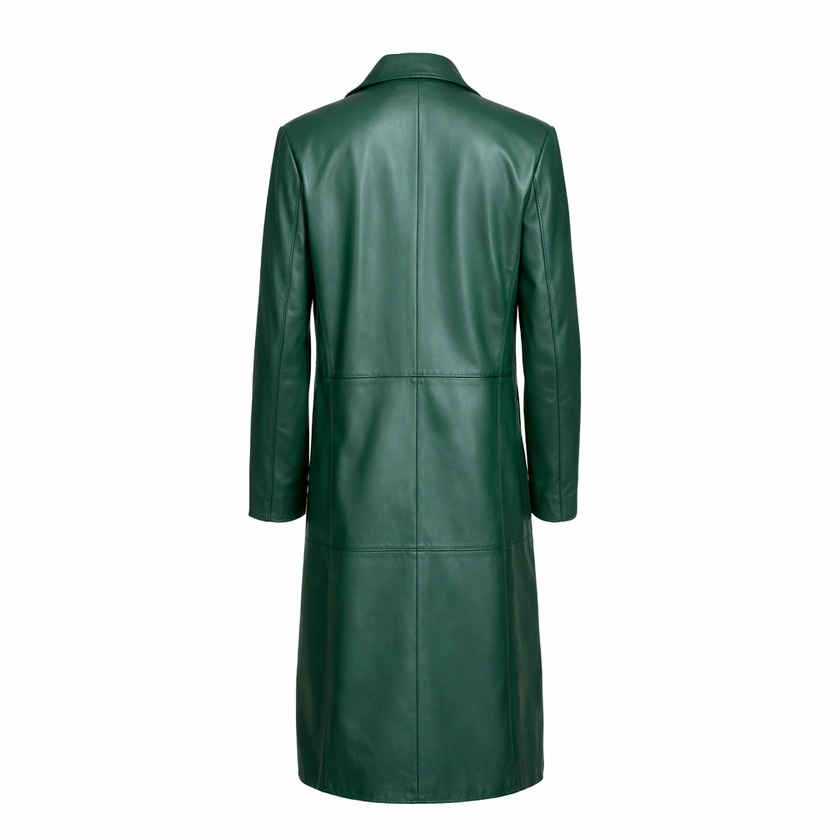 Green Planet Long Leather Jacket