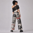 Frayed Fusion Denim Printed Jeans B