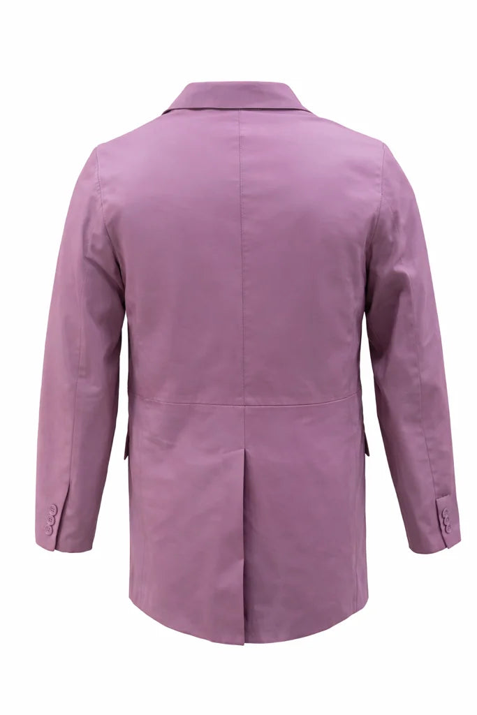 Arkas Pink Cotton and Leather Blazer