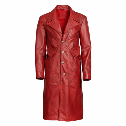 THE RED PLANET LONG LEATHER JACKET