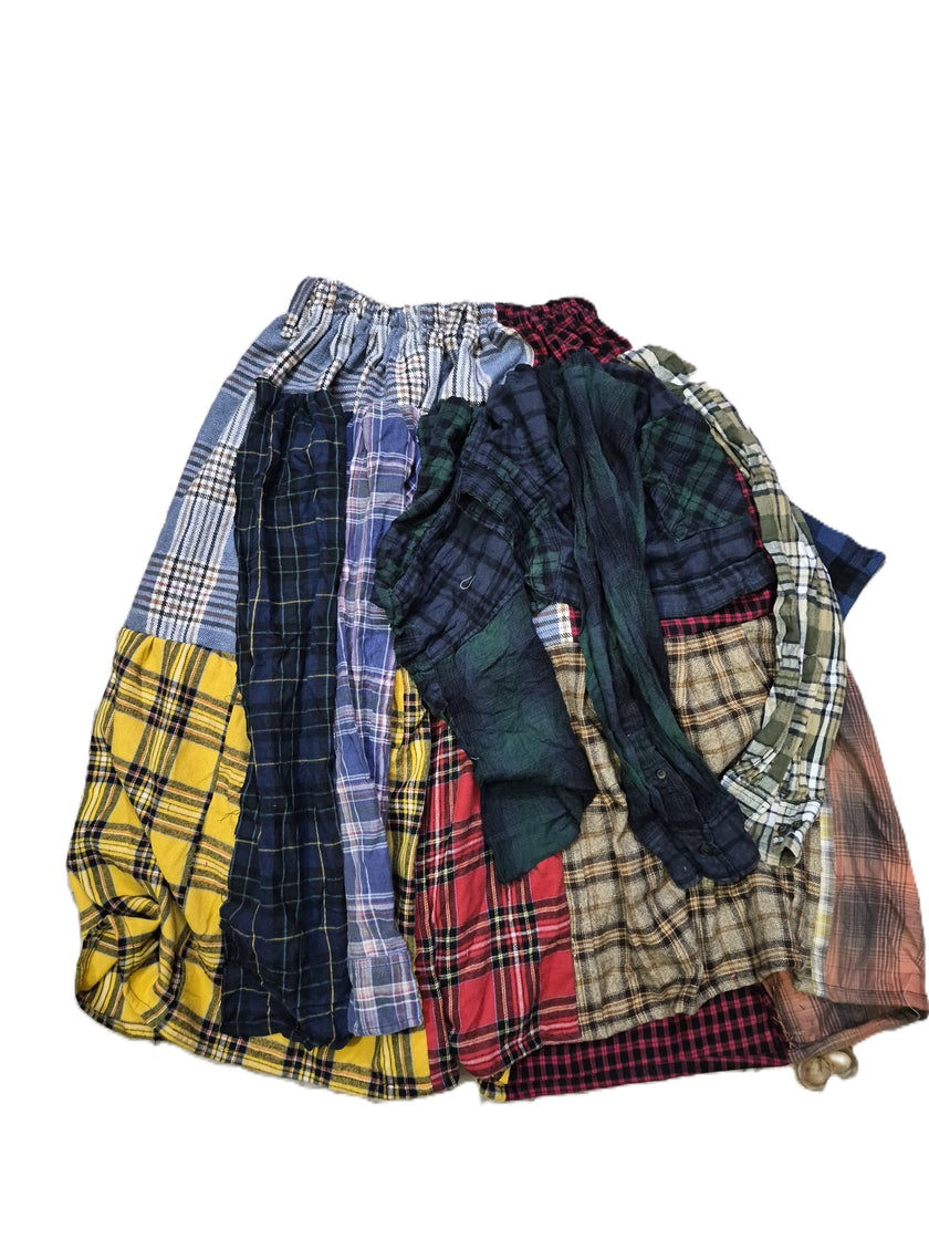 Deconstructed Flannel Skirt