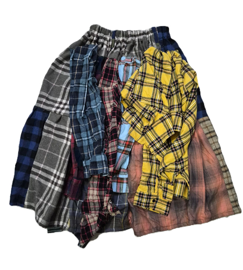 Deconstructed Flannel Skirt A