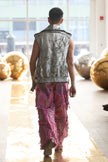 Wearable Ruins Pink Wide Leg Denim Pants One