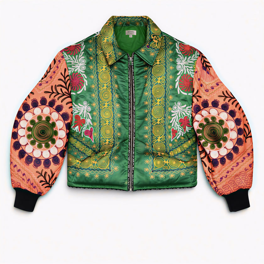 Unknown Tapestries Silk Bomber Jacket Medium D