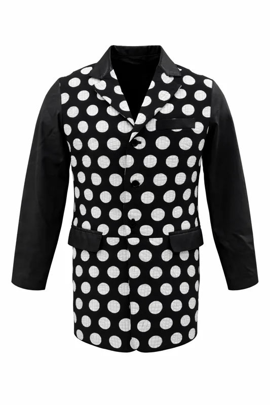 Arkas Black Cotton and Leather Blazer