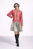 WARRIOR ROSE SUEDE JACKET WITH FRINGES AND BEATS