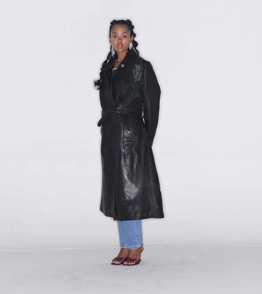 REBEL LEATHER TRENCH COAT