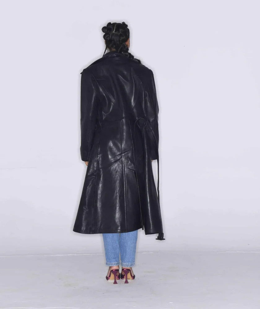 REBEL LEATHER TRENCH COAT