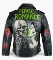 Hand-Painted Men Biker Leather Jacket