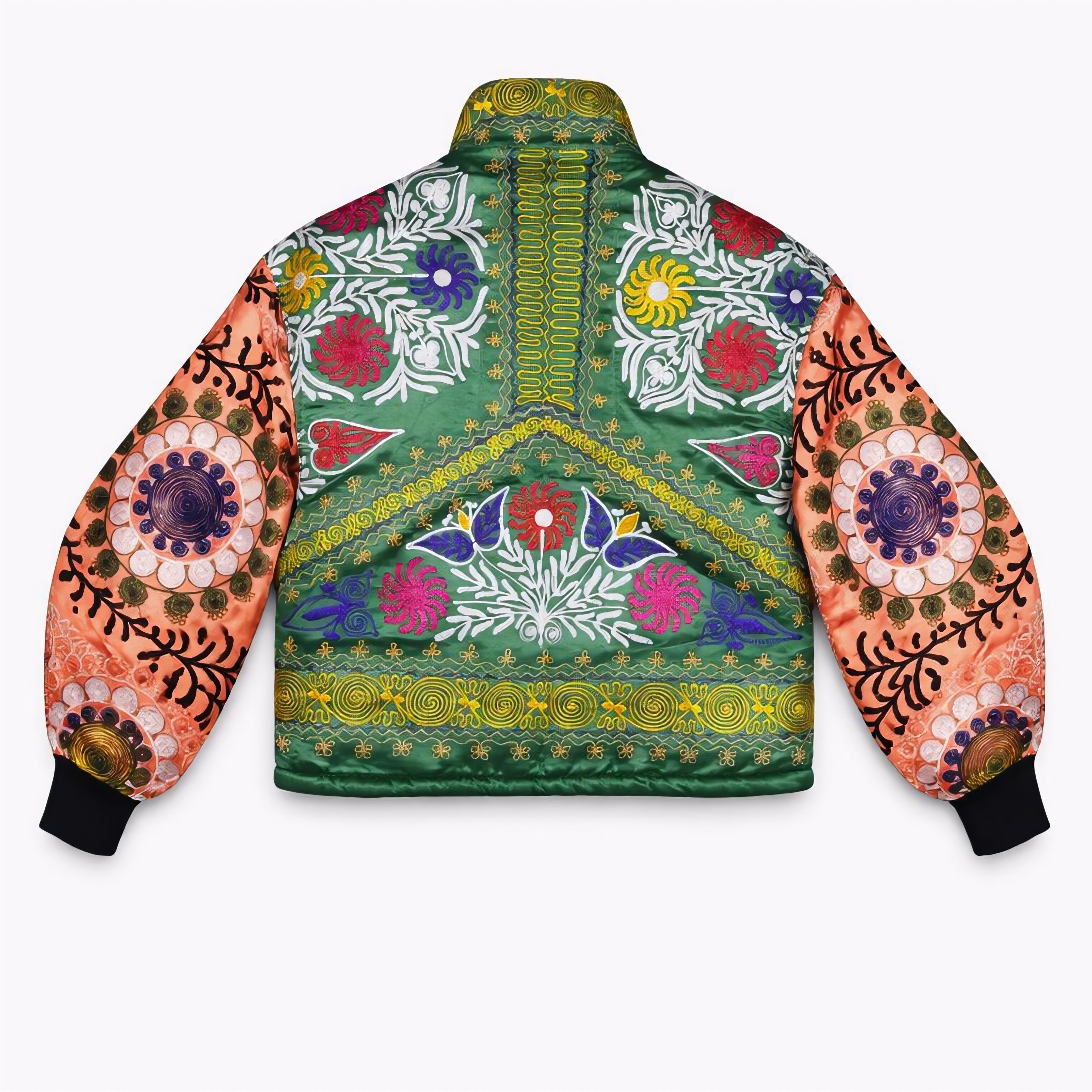 Unknown Tapestries Silk Bomber Jacket Medium D