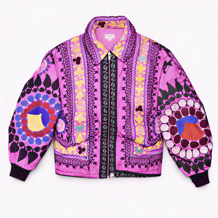 Unknown Tapestries Silk Bomber Jacket Medium C