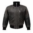 STUDD MUFFIN LEATHER JACKET MEN