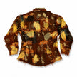 Wearable Ruins Red Gold Shredded Denim Colored Jacket A