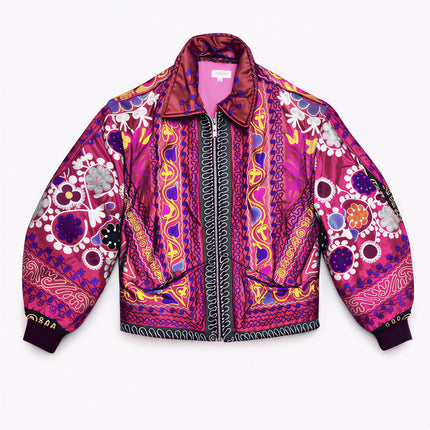 Unknown Tapestries Silk Bomber Jacket Small A