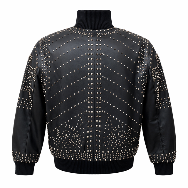 STUDD MUFFIN LEATHER JACKET MEN