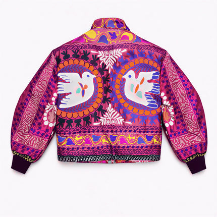 Unknown Tapestries Silk Bomber Jacket Small A