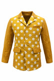 Arkas Yellow Cotton and Leather Blazer