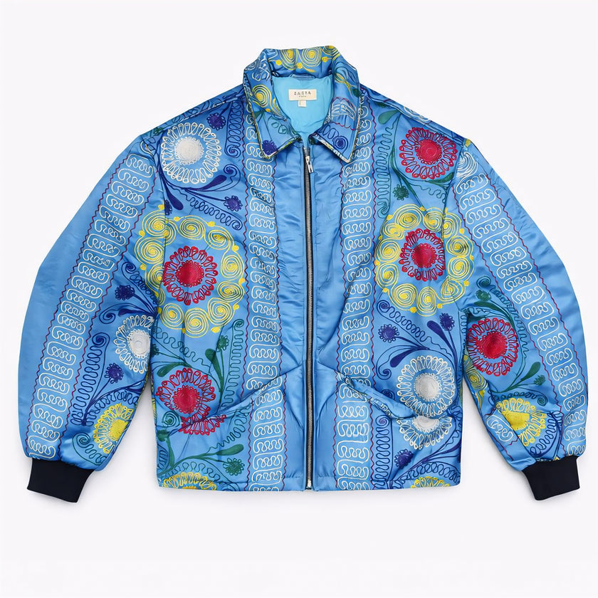Unknown Tapestries Silk Bomber Jacket large E