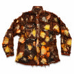 Wearable Ruins Red Gold Shredded Denim Colored Jacket F