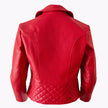 Outlaw Biker Men Moto Red Leather Jacket