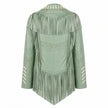 THE LEADER GREEN LEATHER JACKET WITH FRINGES AND BEADS
