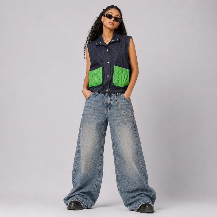 Zasta Creative Denim Sleeveless A