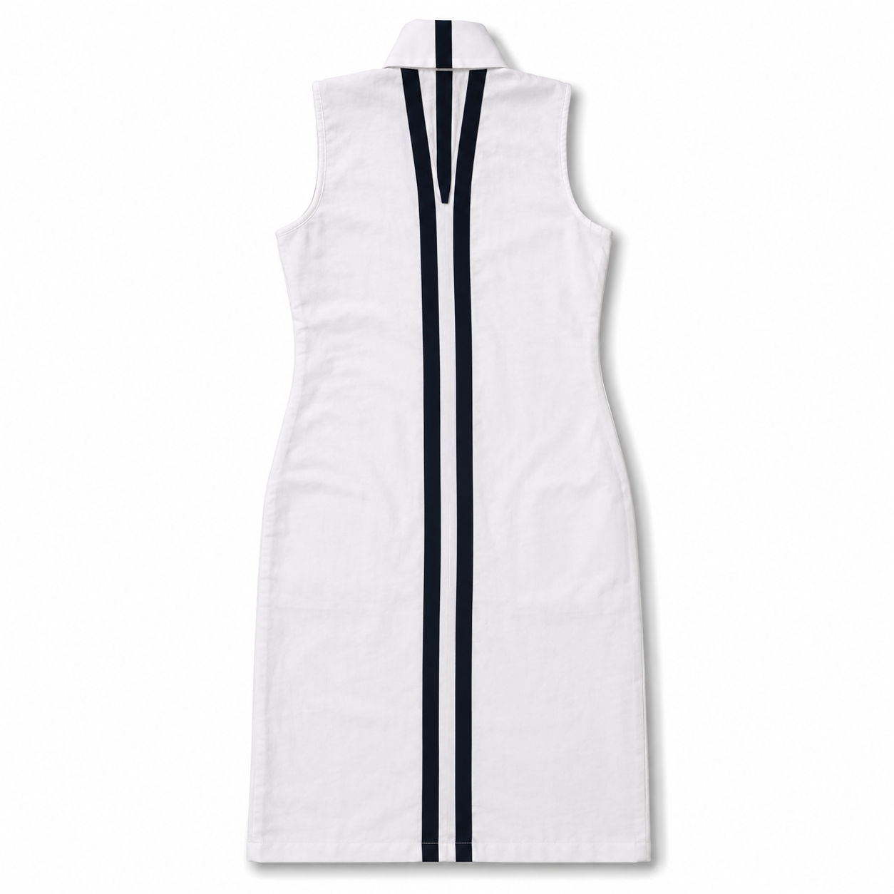 Linen Contrast Trim Maxi Dress