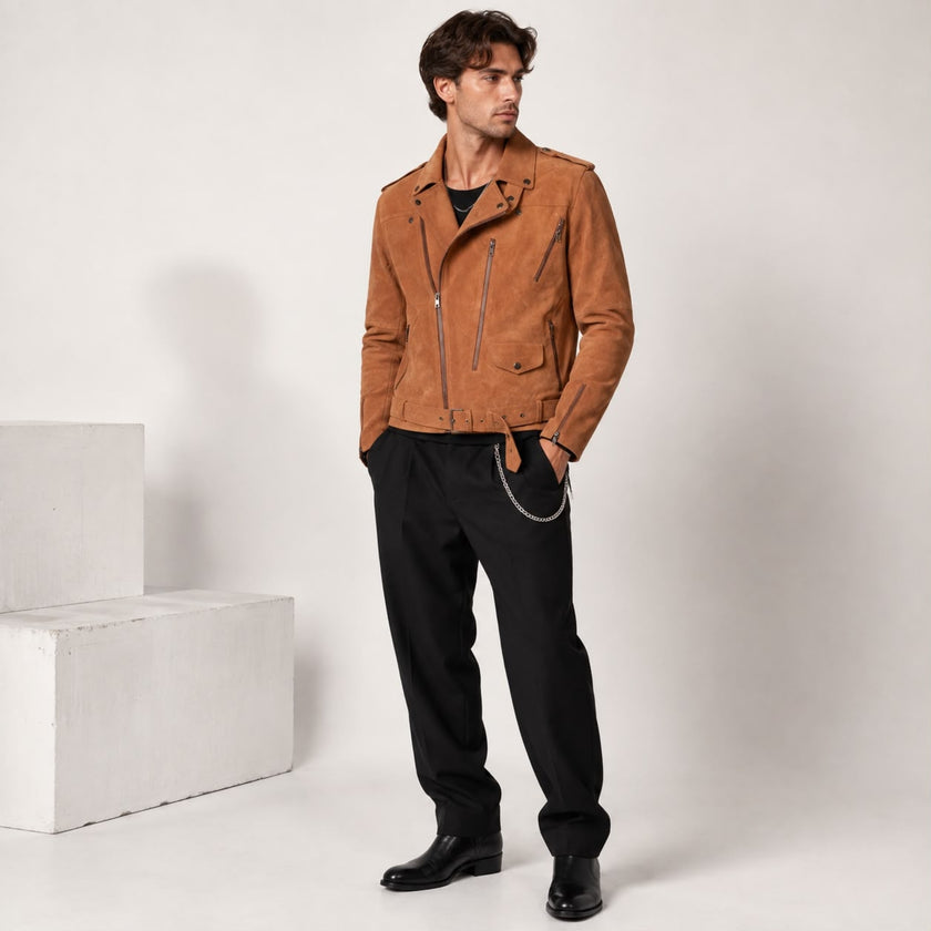 EMPRESS 75 CAMEL SUEDE JACKET