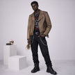 STORM RIDER DUSTY GREEN LEATHER BIKER JACKET