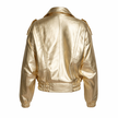 Golden Galaxy Men Leather Oversized Bomber Jacket