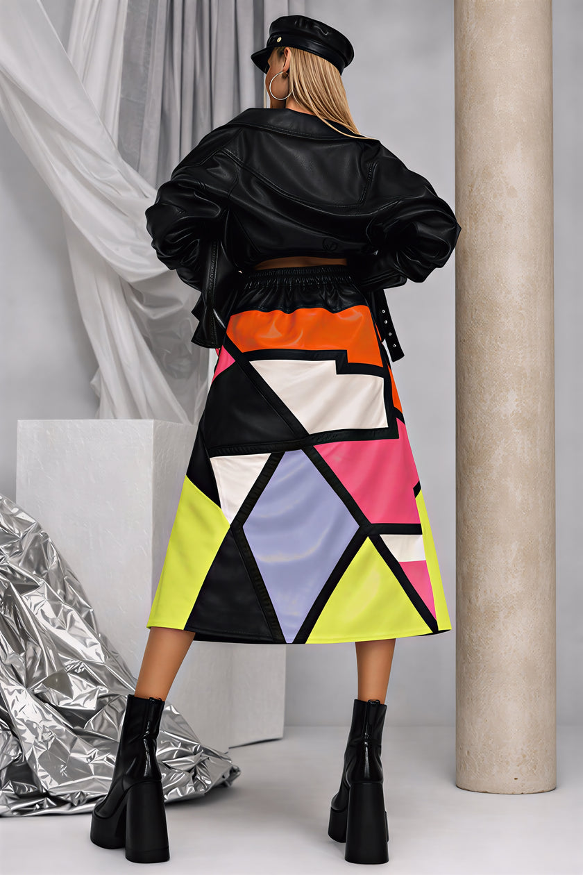 VIRAGO II LEATHER LONG SKIRT