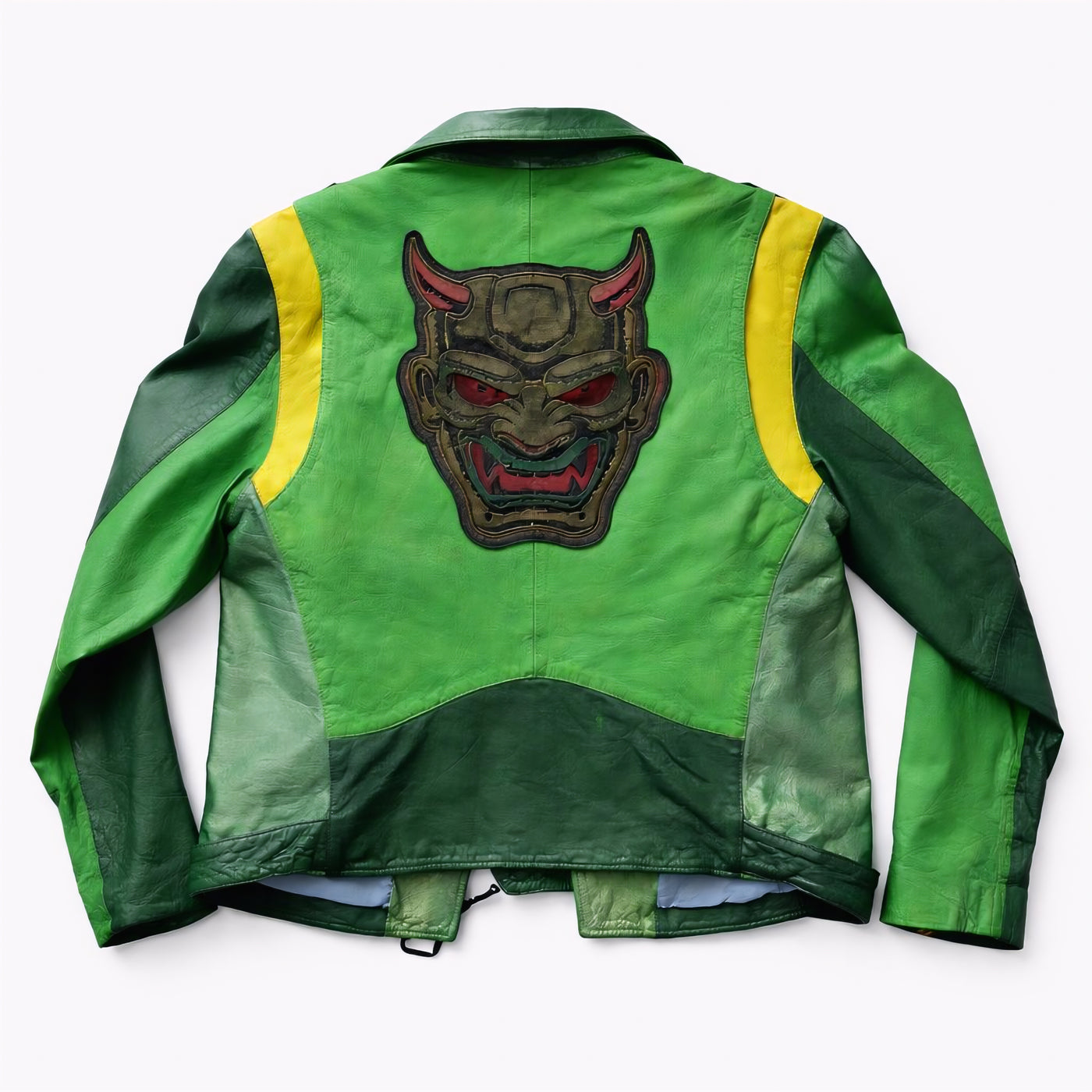 Oni Mask Biker Leather Jacket