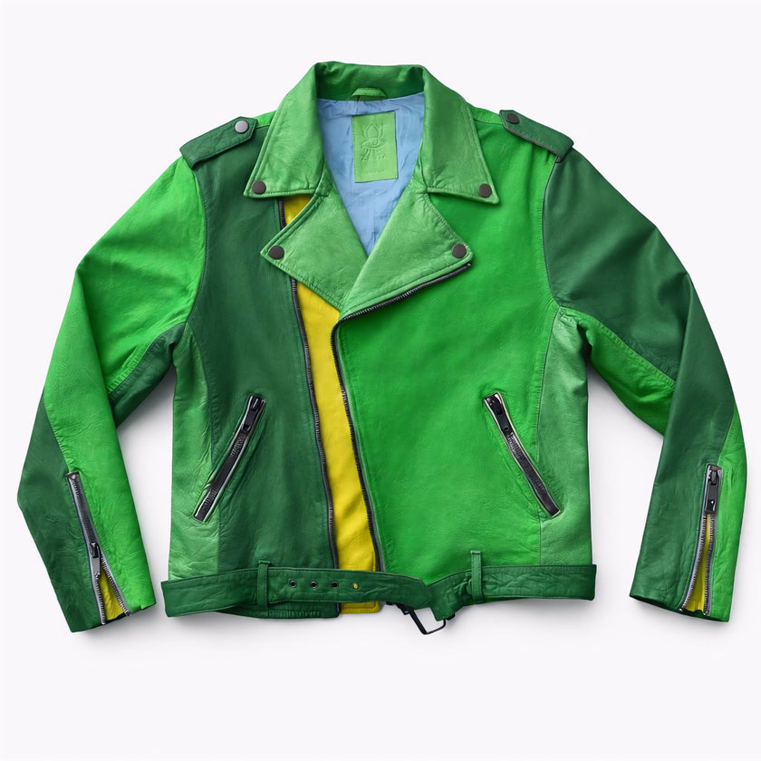 Oni Mask Biker Leather Jacket