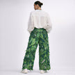 Wearable Ruins Green Wide Leg Denim Pants