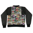 Detachable Leather Cotton Hybrid Sweatshirt A