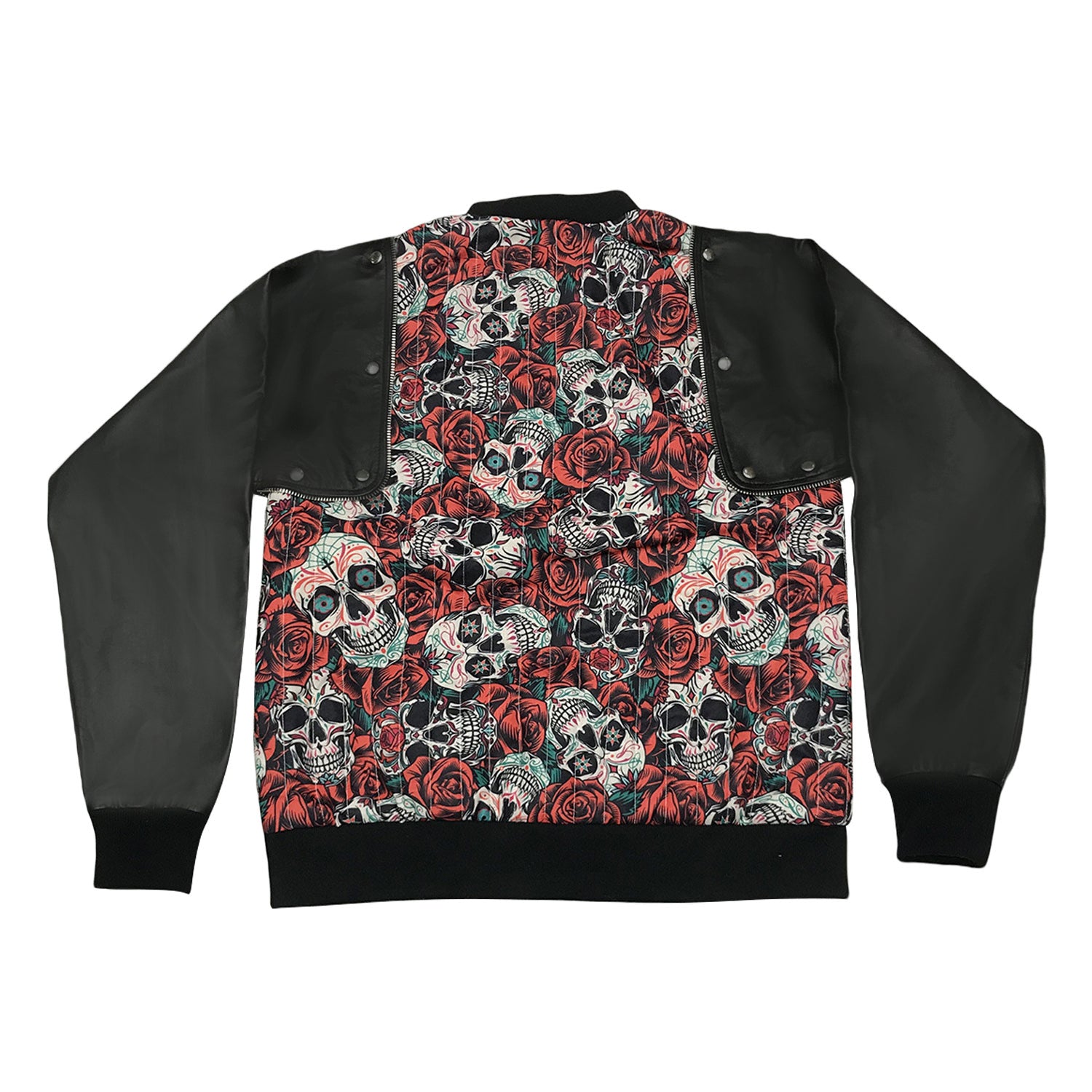 Detachable Leather Cotton Hybrid Sweatshirt B