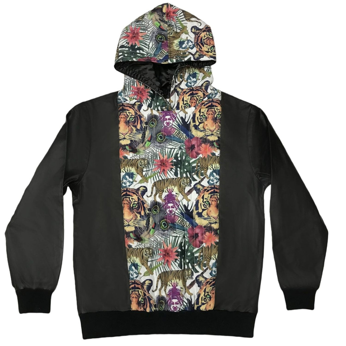 Hoody Cotton & Leather Hybrid Hoodie