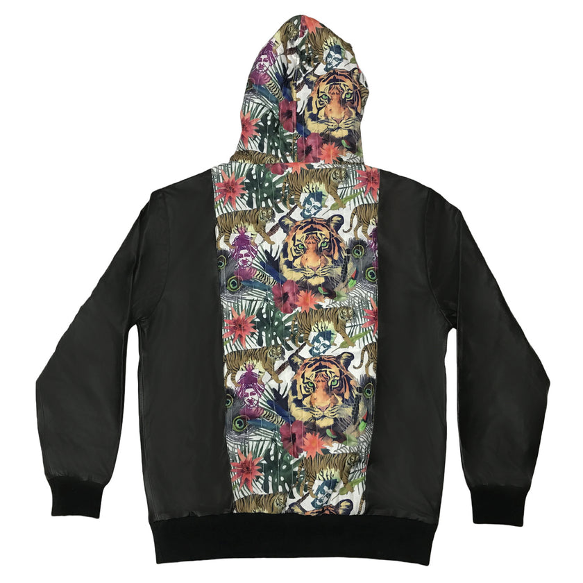 Hoody Cotton & Leather Hybrid Hoodie