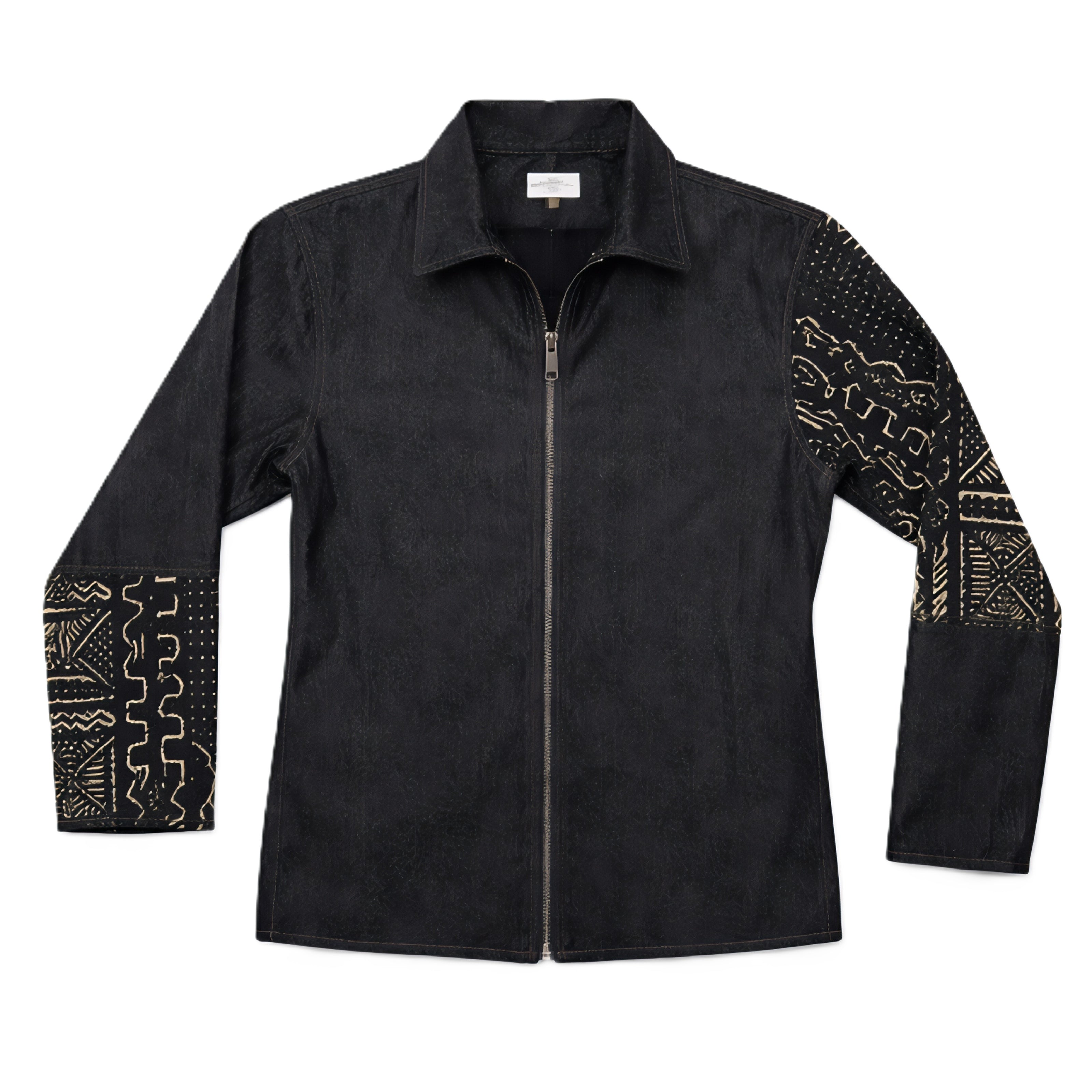 Blended Denim Zipper Jacket