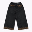 Blended Denim Wide Leg Jeans