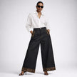 Blended Denim Wide Leg Jeans