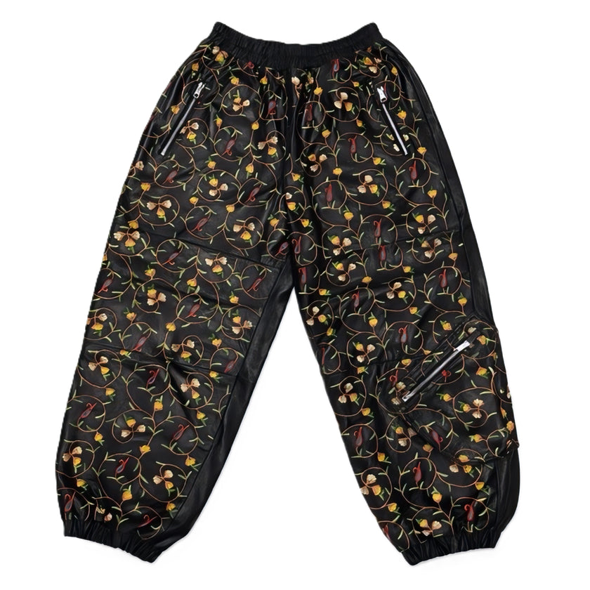 Hand Embroidered Leather Pants