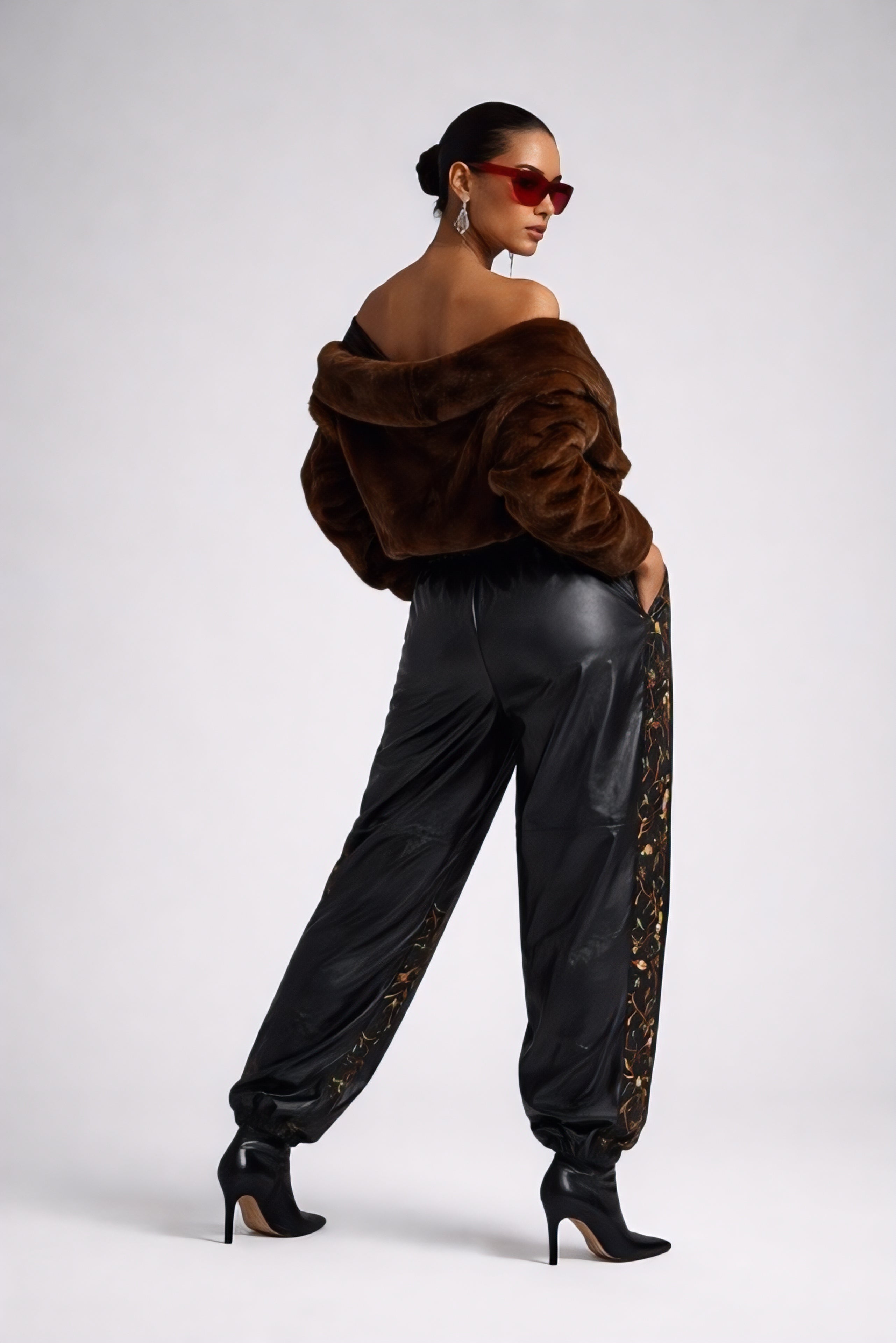 Hand Embroidered Leather Pants