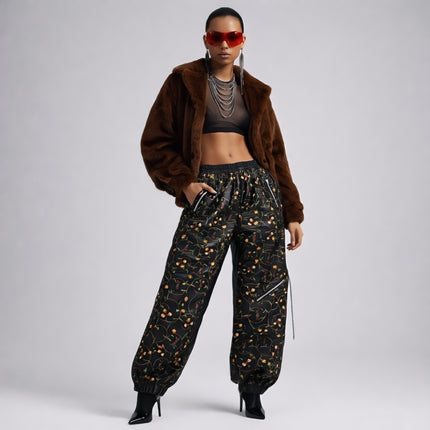 Hand Embroidered Leather Pants