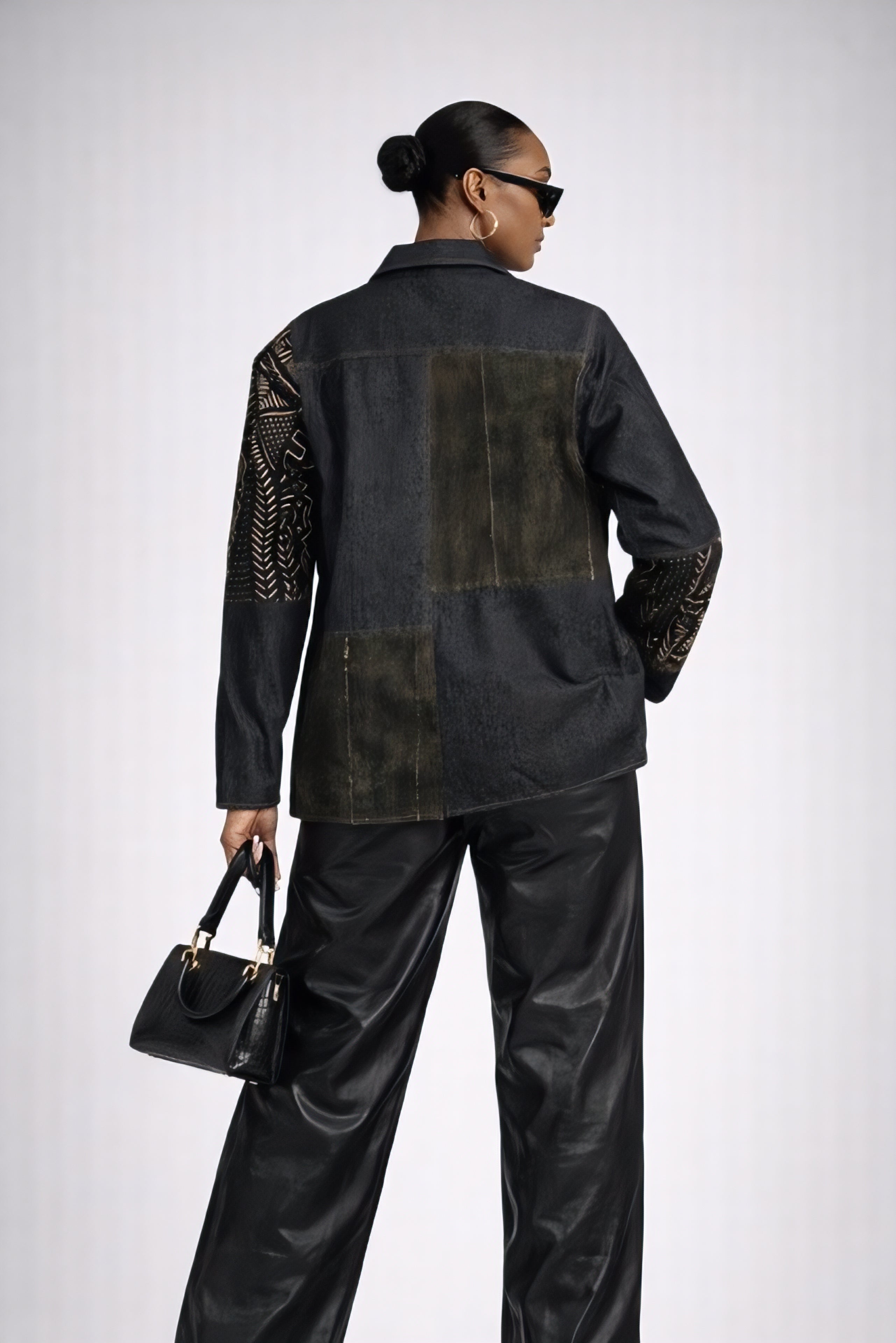 Blended Denim Zipper Jacket