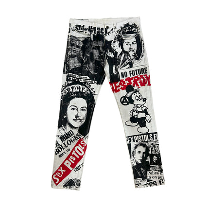 Frayed Fusion Denim Printed Jeans A