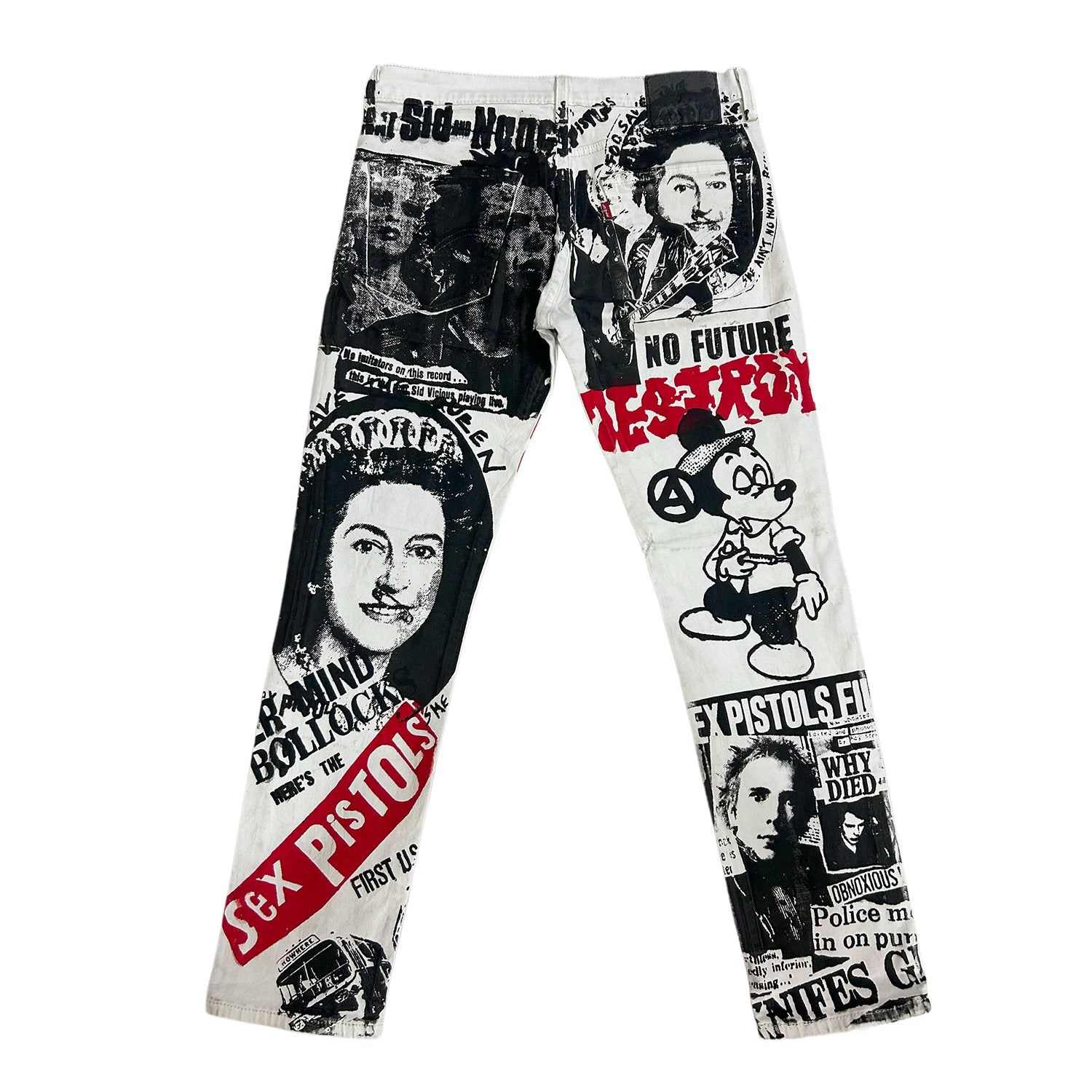 Frayed Fusion Denim Printed Jeans A